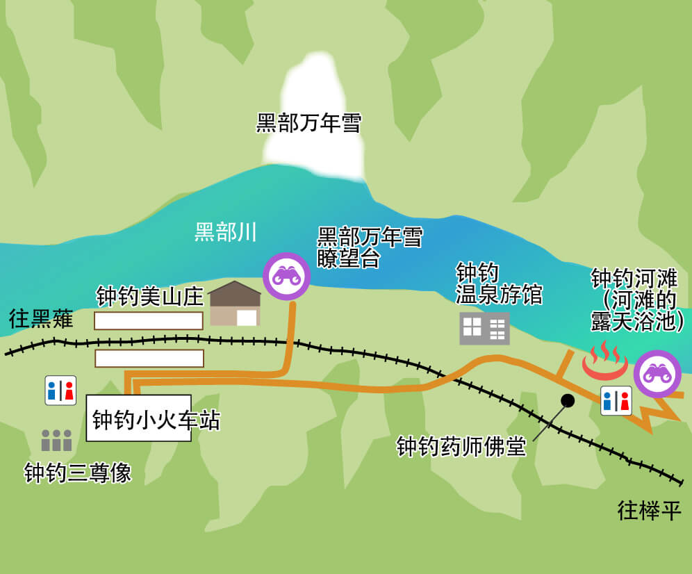 鐘釣駅周辺マップ