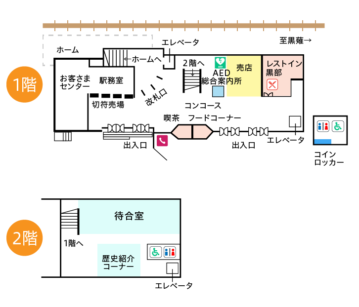 宇奈月駅構内図