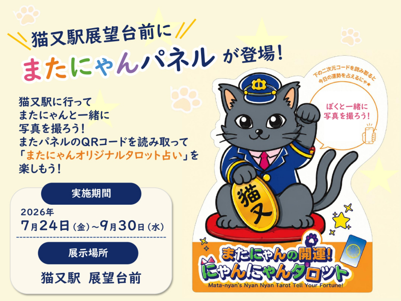 またにゃんパネルで写真を撮ろう！