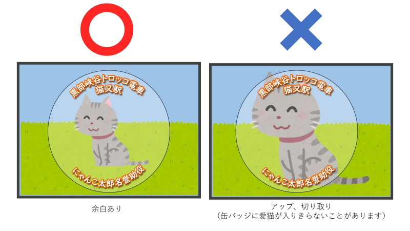世界にひとつだけ!うちの子ねこきっぷ&缶バッジプレゼント!