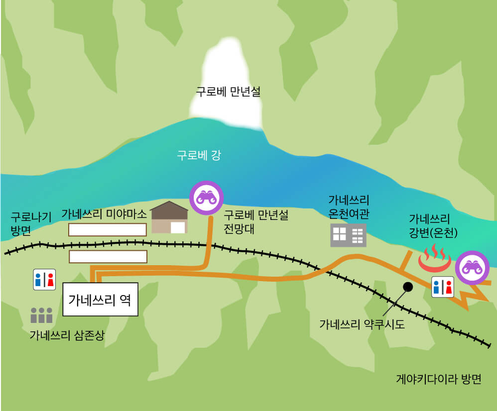 鐘釣駅周辺マップ